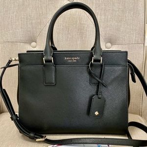 KATE SPADE Medium Cameron Satchel (Black)